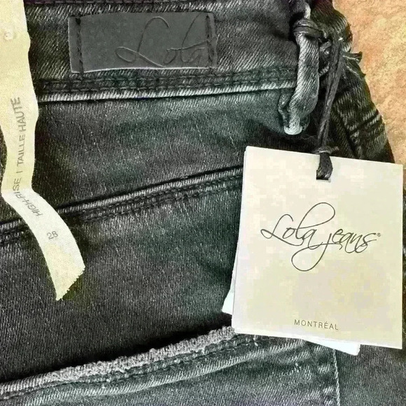 NWT KATE HIGH RISE FADED STRAIGHT LEG JEANS Size 28 Black Ember - Picture 4 of 4